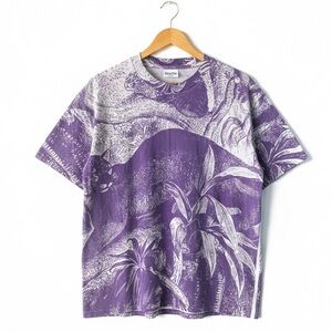 Vintage 90s Made In Costa Rica All Over Print AOP Cat Jungle T-Shirt Single St